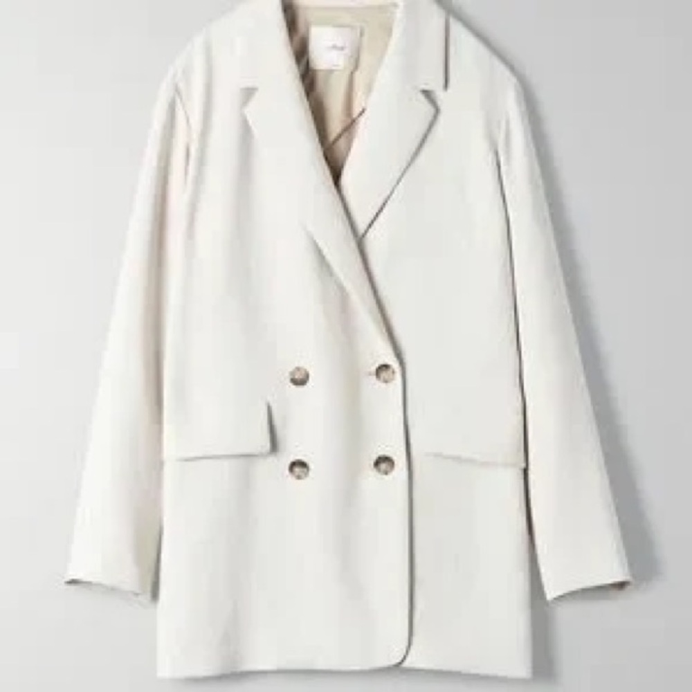 Wilfred Cream Double-Breasted Blazer